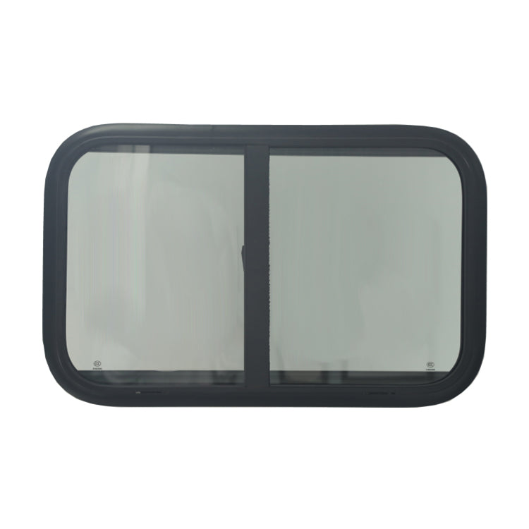 SWISS OUTDOOR S.O. Schiebefenster Echtglas 900x500 Rund Innenrahmen weiß