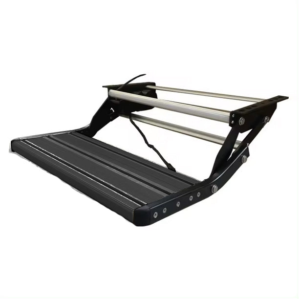 SWISS OUTDOOR S.O. Camper Trittstufe ELEKTRISCH Aluminium Universell 600x210 BLACK-EDITION