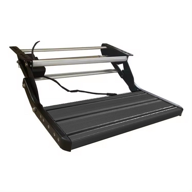 SWISS OUTDOOR S.O. Camper Trittstufe ELEKTRISCH Aluminium Universell 600x210 BLACK-EDITION