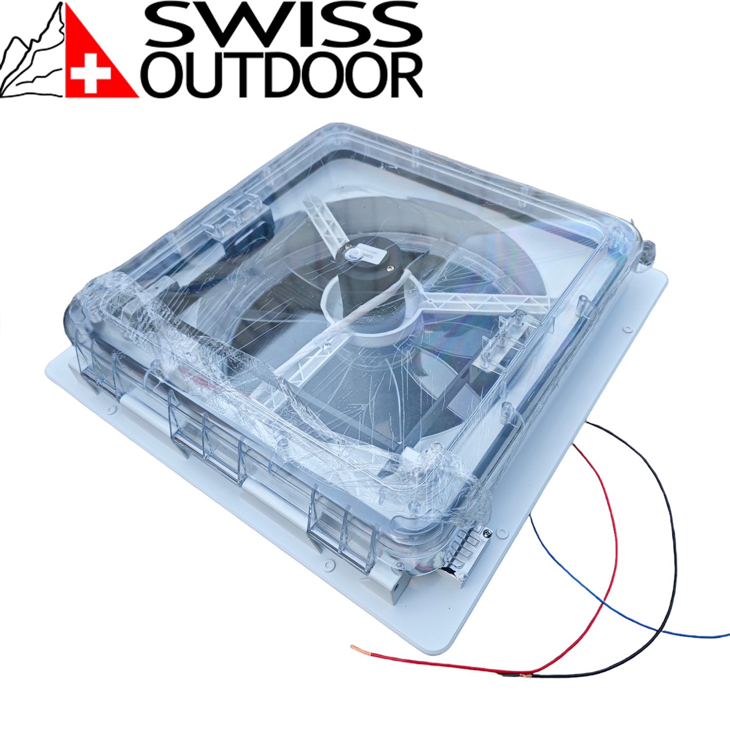 SWISS OUTDOOR S.O. Camper Dachlüfter 400x400 Vollelektrisch mit LED