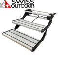 SWISS OUTDOOR S.O. Camper Trittstufe 2-fach ELEKTRISCH Aluminium Universell 600x210 2 Stufen