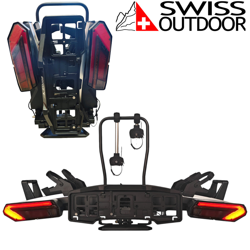 SWISS OUTDOOR S.O. Fahrradträger TW-PREMIUM-DUO faltbar LED Leicht