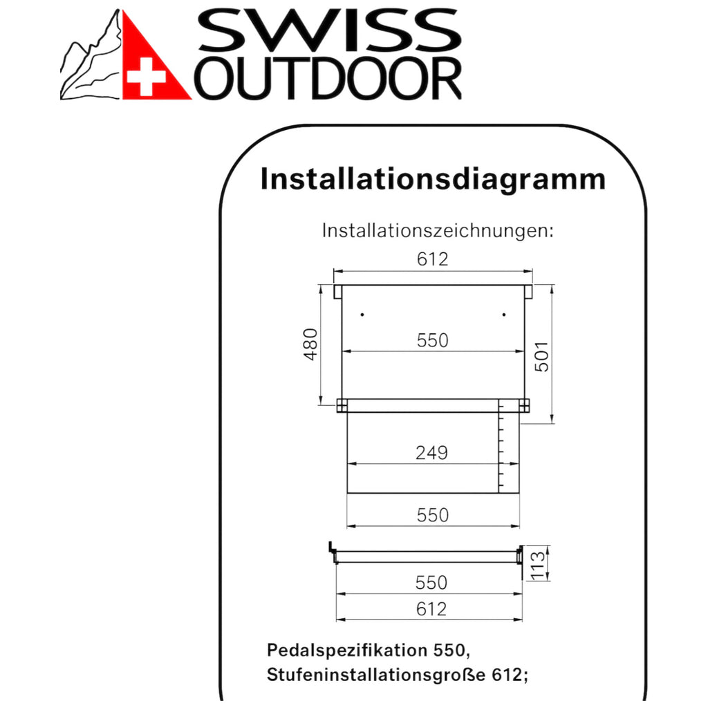 SWISS OUTDOOR S.O. Camper Trittstufe ELEKTRISCH Aluminium KASSETTENSYSTEM