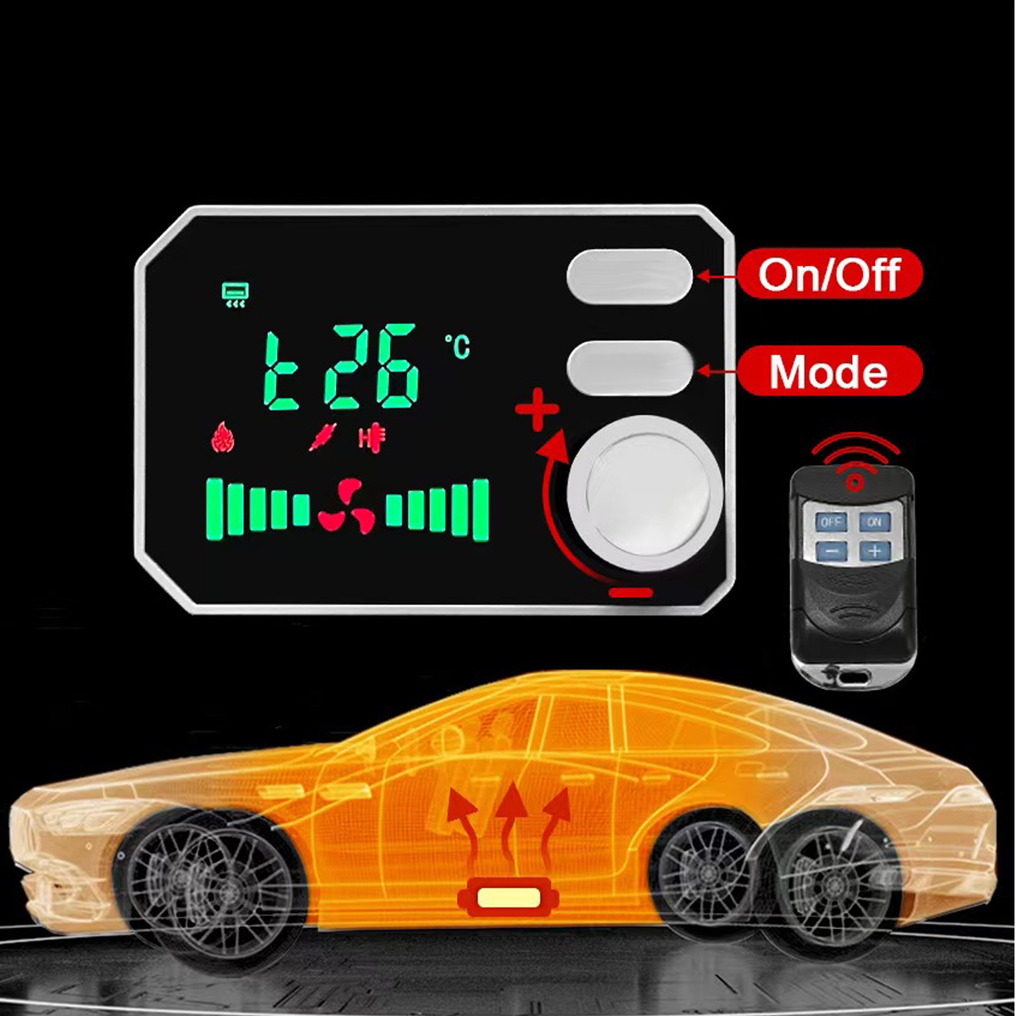 SWISS OUTDOOR S.O. QUAD Diesel Standheizung Dieselheizung 5KW mit LCD Display