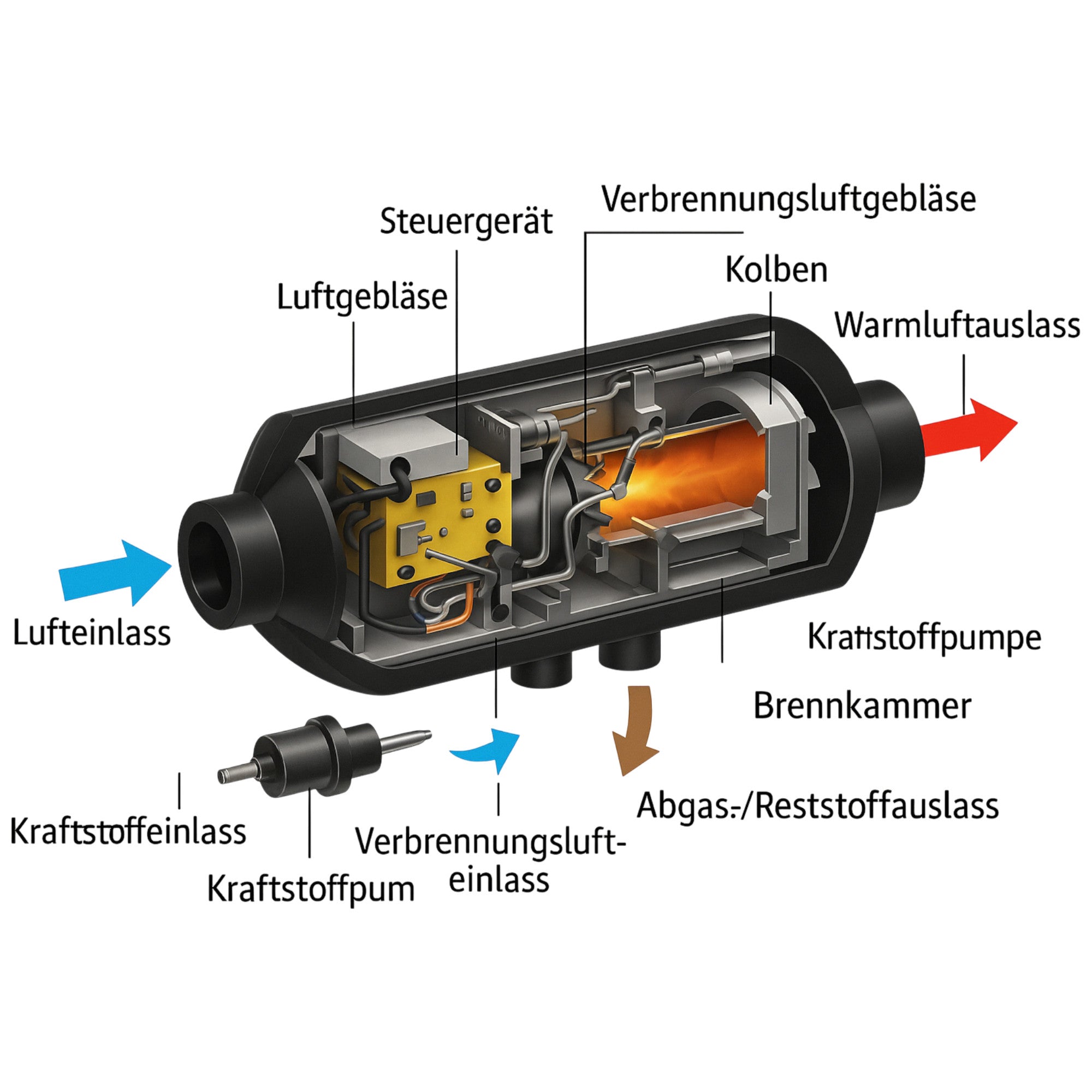 SWISS OUTDOOR S.O. QUAD Diesel Standheizung Dieselheizung 5KW mit LCD Display