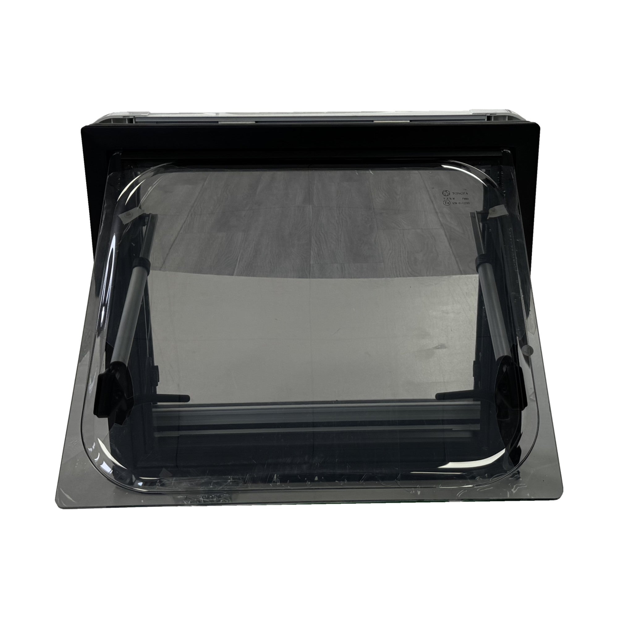 SWISS OUTDOOR S.O. Ausstellfenster Doppel Acryl 500x400 Eckig Innenrahmen schwarz