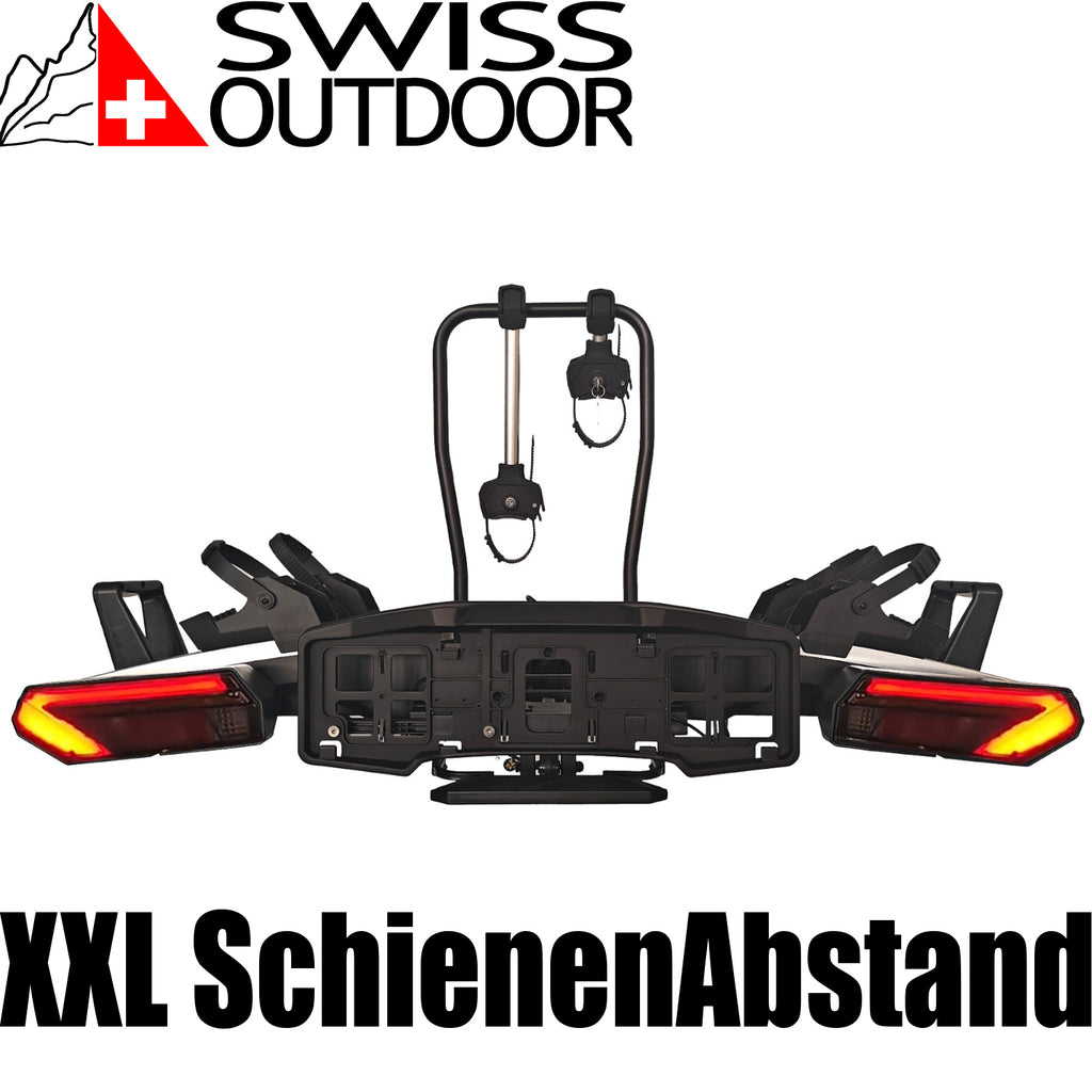 SWISS OUTDOOR S.O. Fahrradträger TW-PREMIUM-DUO faltbar LED Leicht