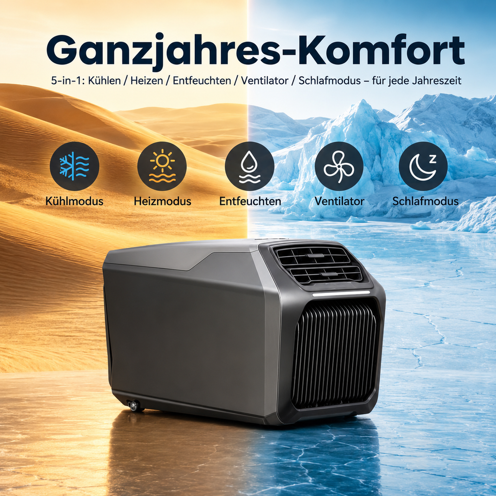 SWISS OUTDOOR S.O. Mobile Klimaanlage für Camper Camping Wohnmobil Home Office KLIMA