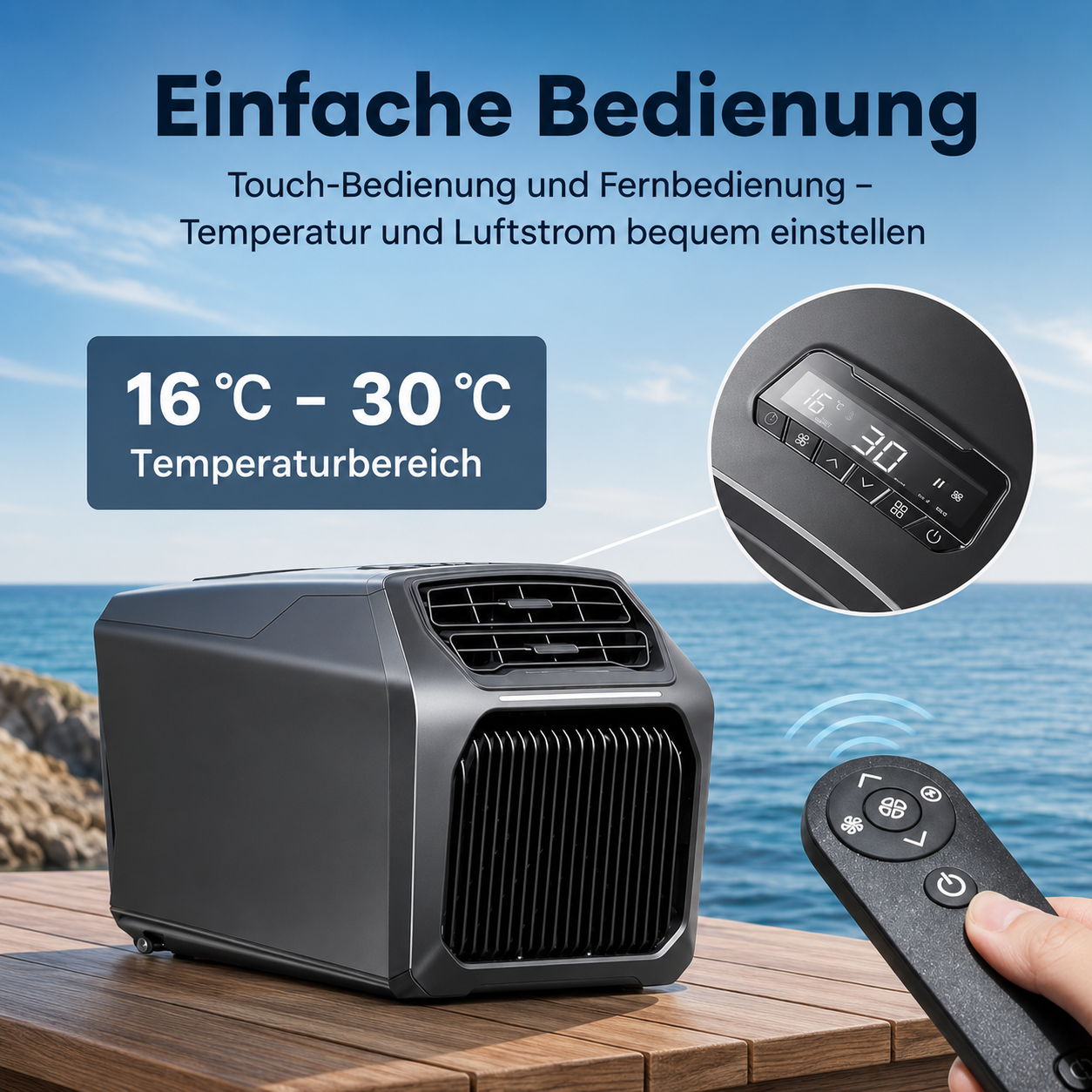 SWISS OUTDOOR S.O. Mobile Klimaanlage für Camper Camping Wohnmobil Home Office KLIMA