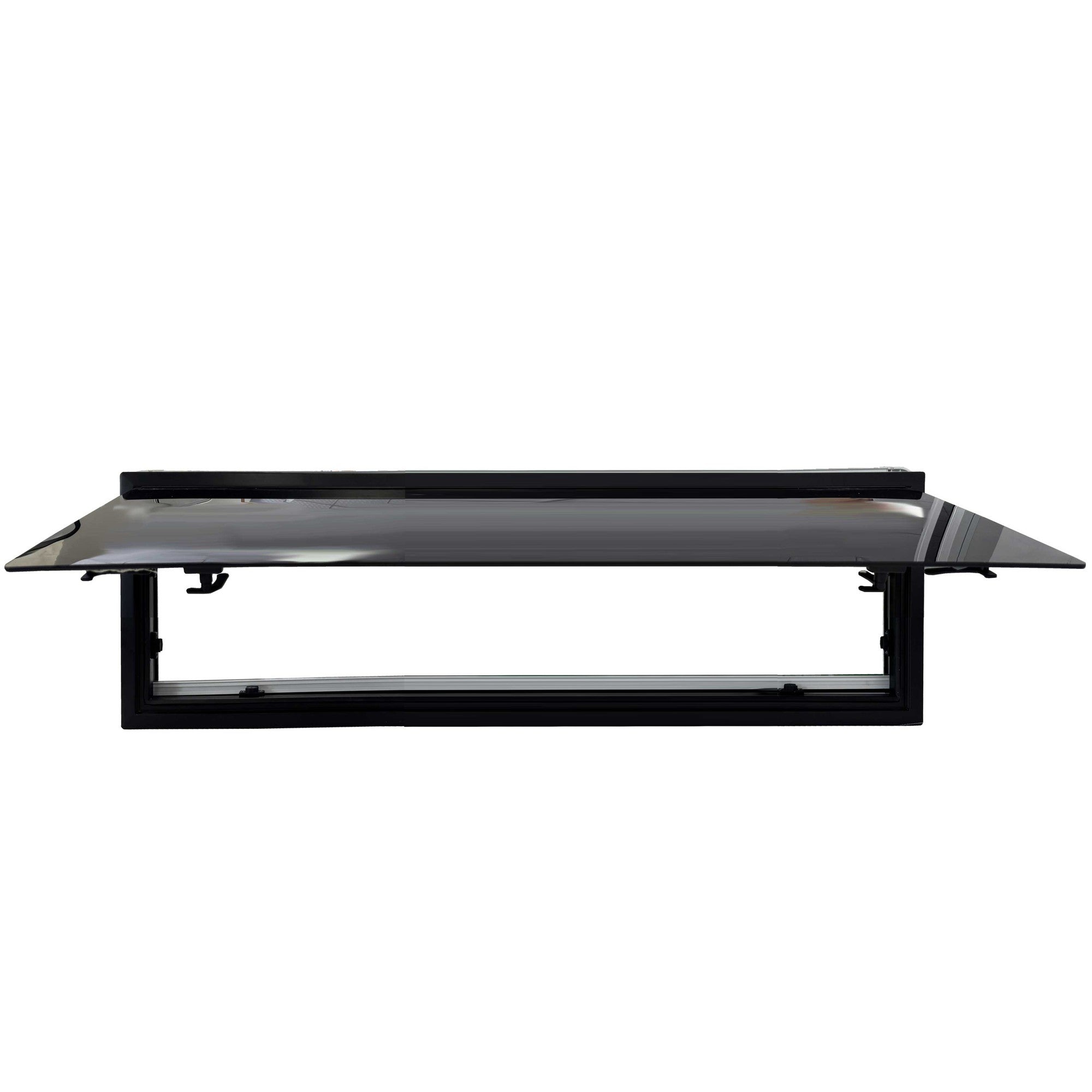 SWISS OUTDOOR S.O. Ausstellfenster Echtglas 1200x300 Eckig Innenrahmen weiß