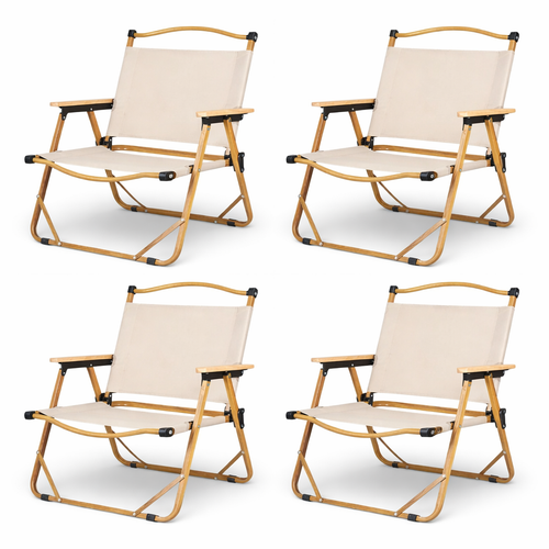 SWISS OUTDOOR Camping Tisch mit 4 Stühlen Set – 120x60 cm Klapptisch + 4 faltbare Campingstühle Outdoor Möbel