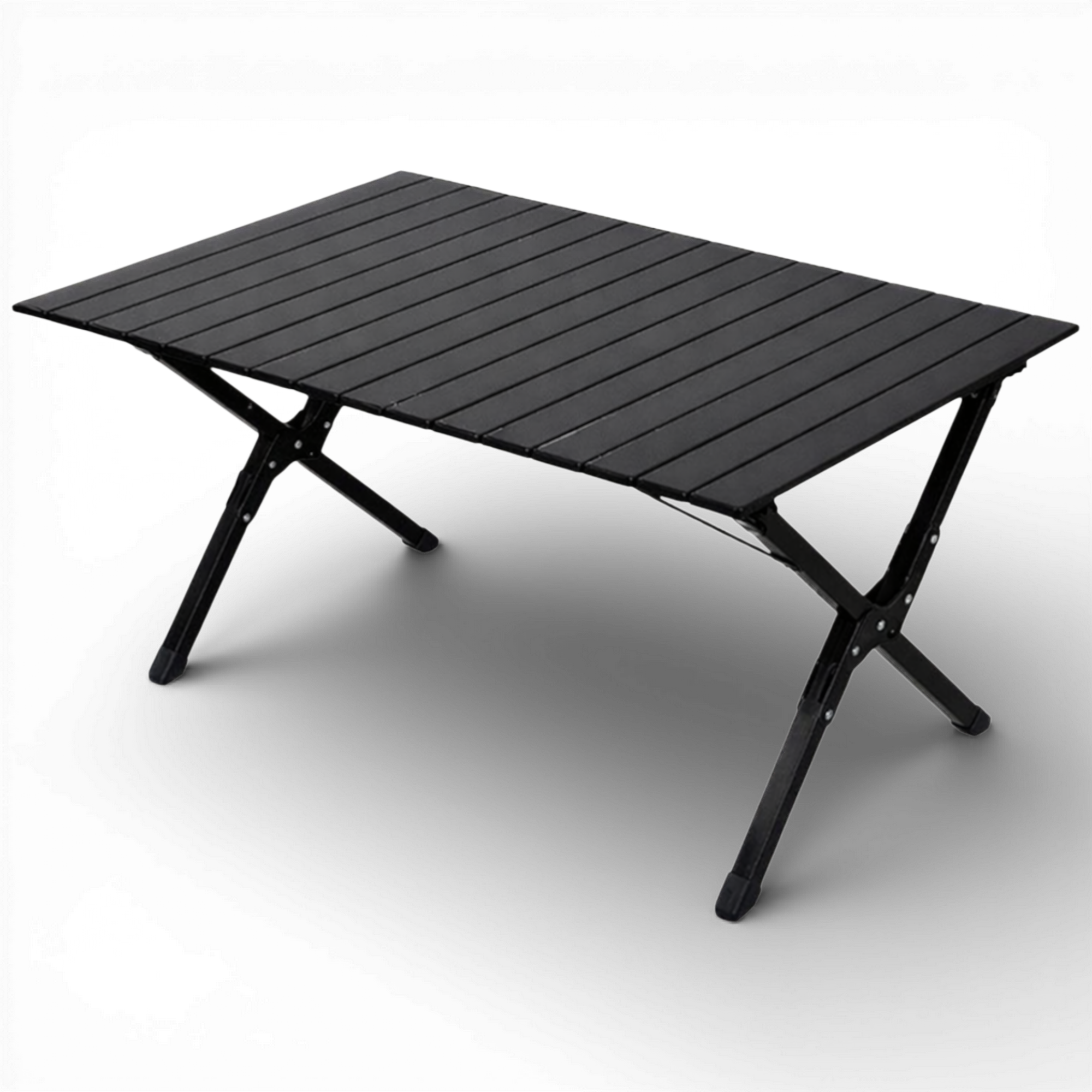 SWISS OUTDOOR Camping Tisch mit 4 Stühlen Set – 120x60 cm Klapptisch + 4 faltbare Campingstühle Outdoor Möbel