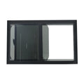 SWISS OUTDOOR S.O. Schiebefenster Echtglas 900x500 Eckig Innenrahmen schwarz