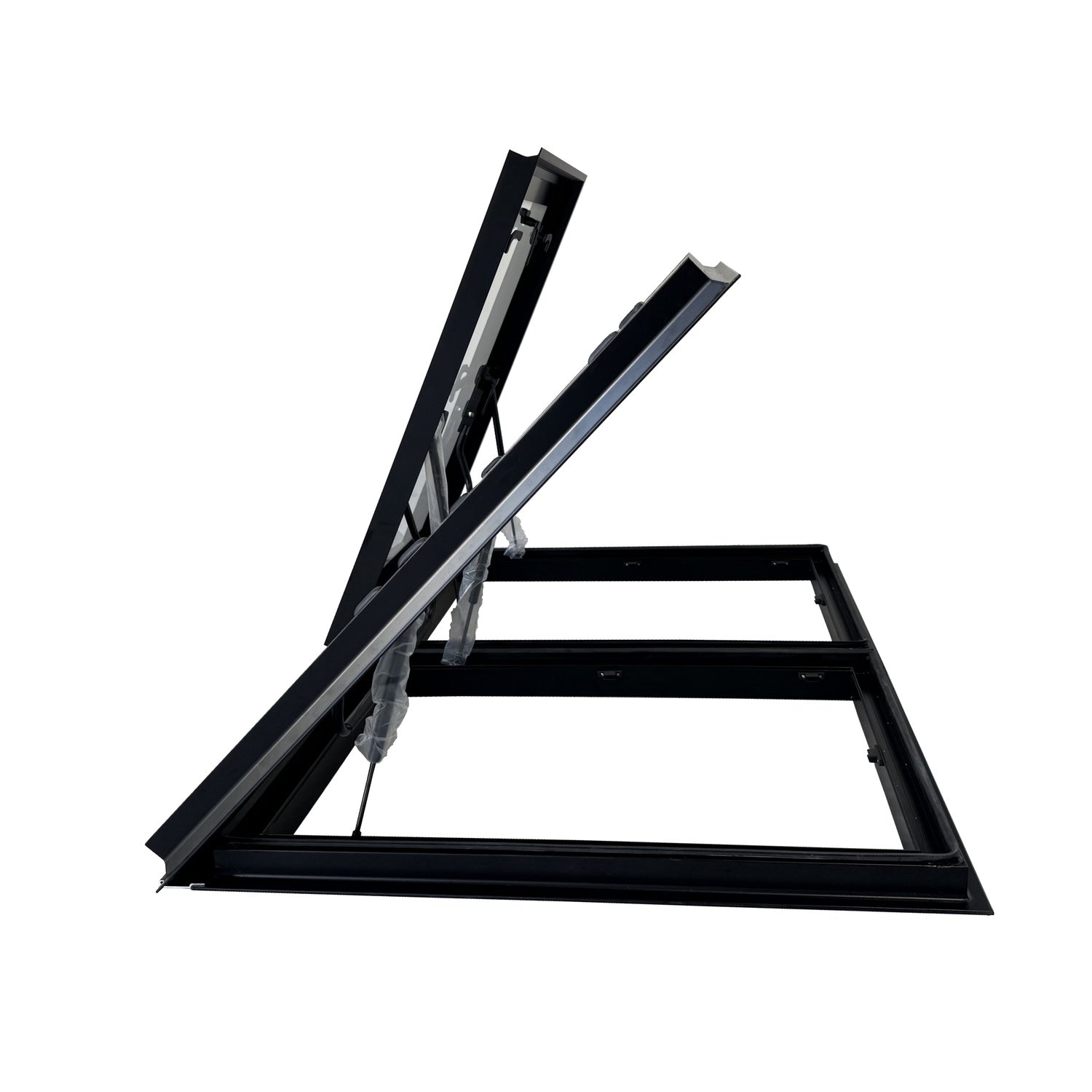 SWISS OUTDOOR S.O. Dachfenster MEGA XXL Echtglas 1200x800 Eckig Innenrahmen weiß