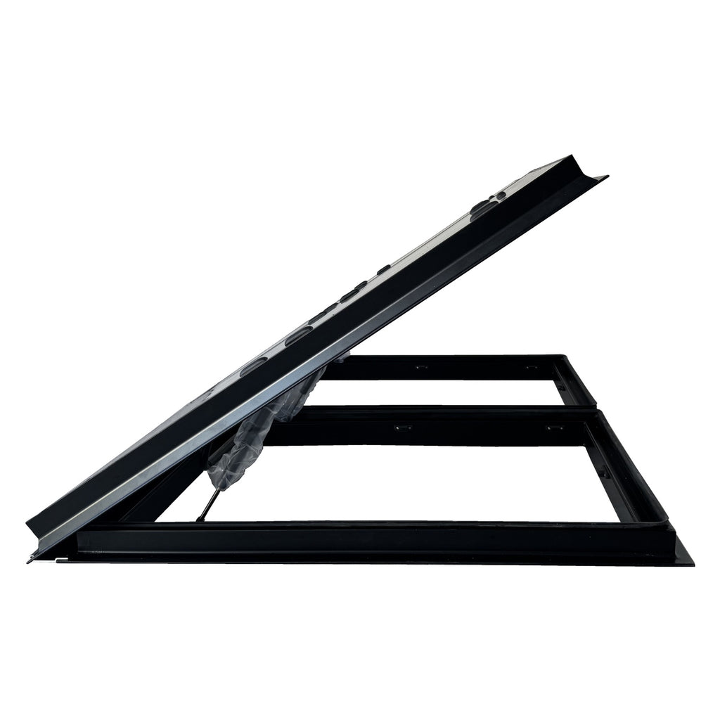 SWISS OUTDOOR S.O. Dachfenster MEGA XXL Echtglas 1200x800 Eckig Innenrahmen weiß