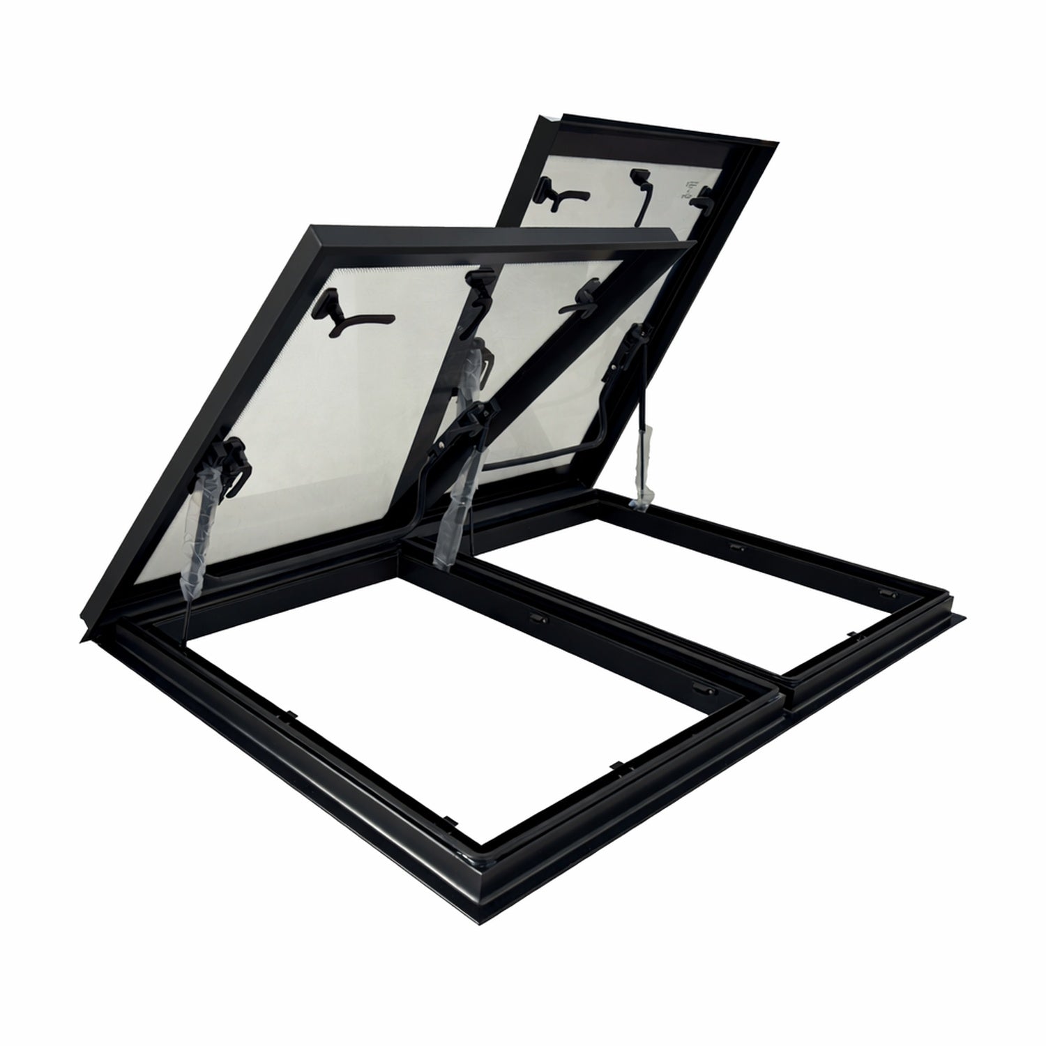 SWISS OUTDOOR S.O. Dachfenster MEGA XXL Echtglas 1200x800 Eckig Innenrahmen weiß