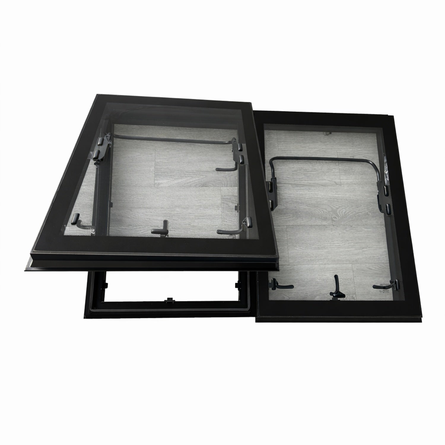 SWISS OUTDOOR S.O. Dachfenster MEGA XXL Echtglas 1200x800 Eckig Innenrahmen weiß