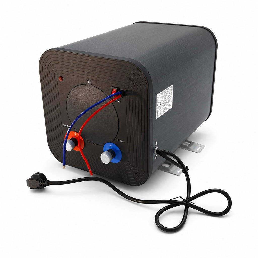 SWISS OUTDOOR S.O. 12V 230V HYBRID Camper Warmwasserboiler 30 Liter 300W / 600W Wohnwagen Boiler mit Bedienelement