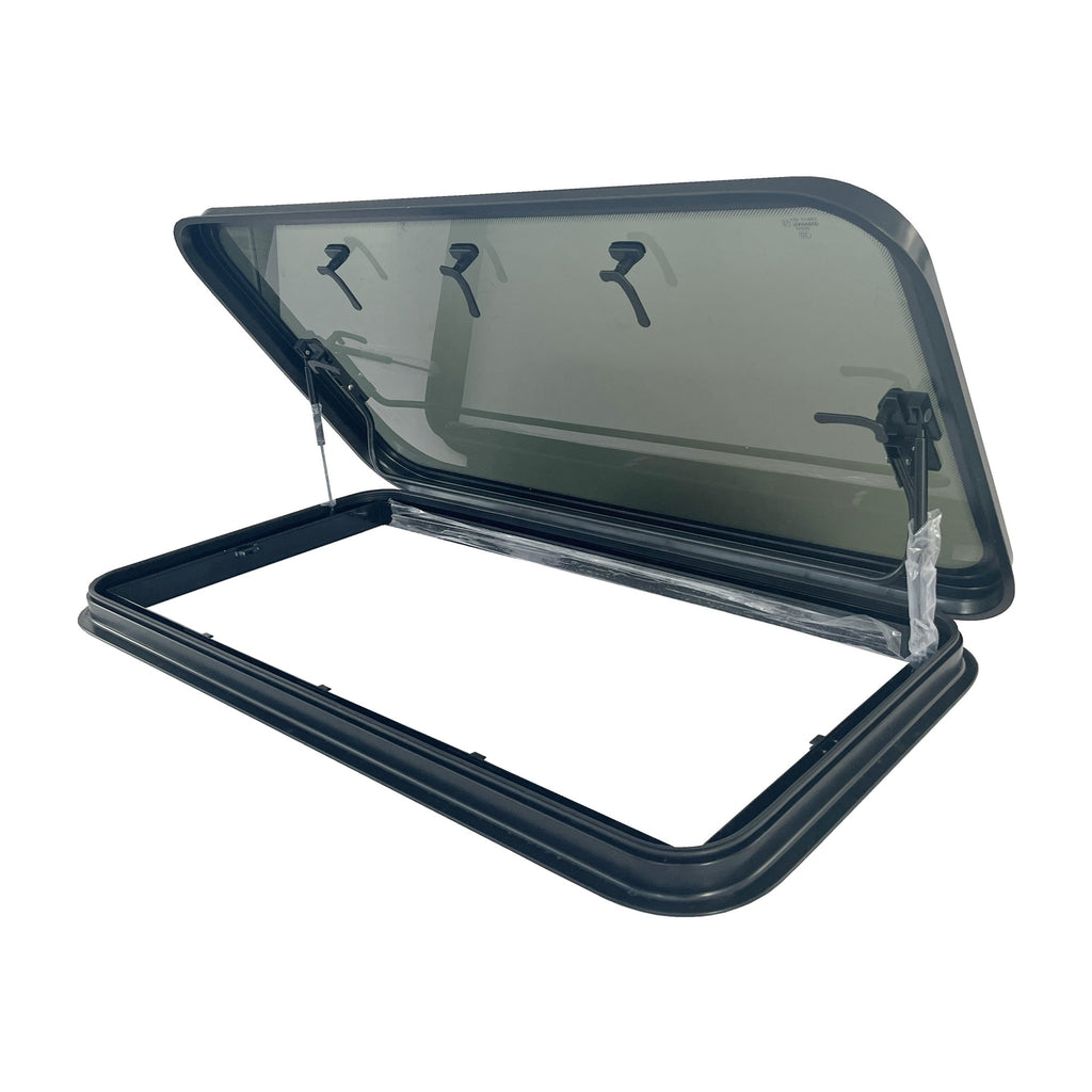 SWISS OUTDOOR S.O. Dachfenster XXL Echtglas 1200x600 Rund Innenrahmen weiß