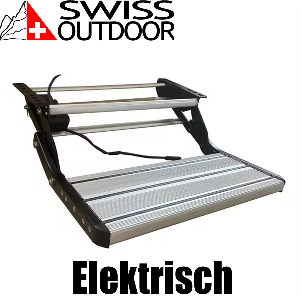 SWISS OUTDOOR S.O. Camper Trittstufe ELEKTRISCH Aluminium Universell 600x210