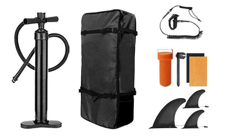 SWISS OUTDOOR S.O. Stand Up Paddle SUP 3-Finnen 2-Wege-Pumpe - 350cm Dschungeldesign