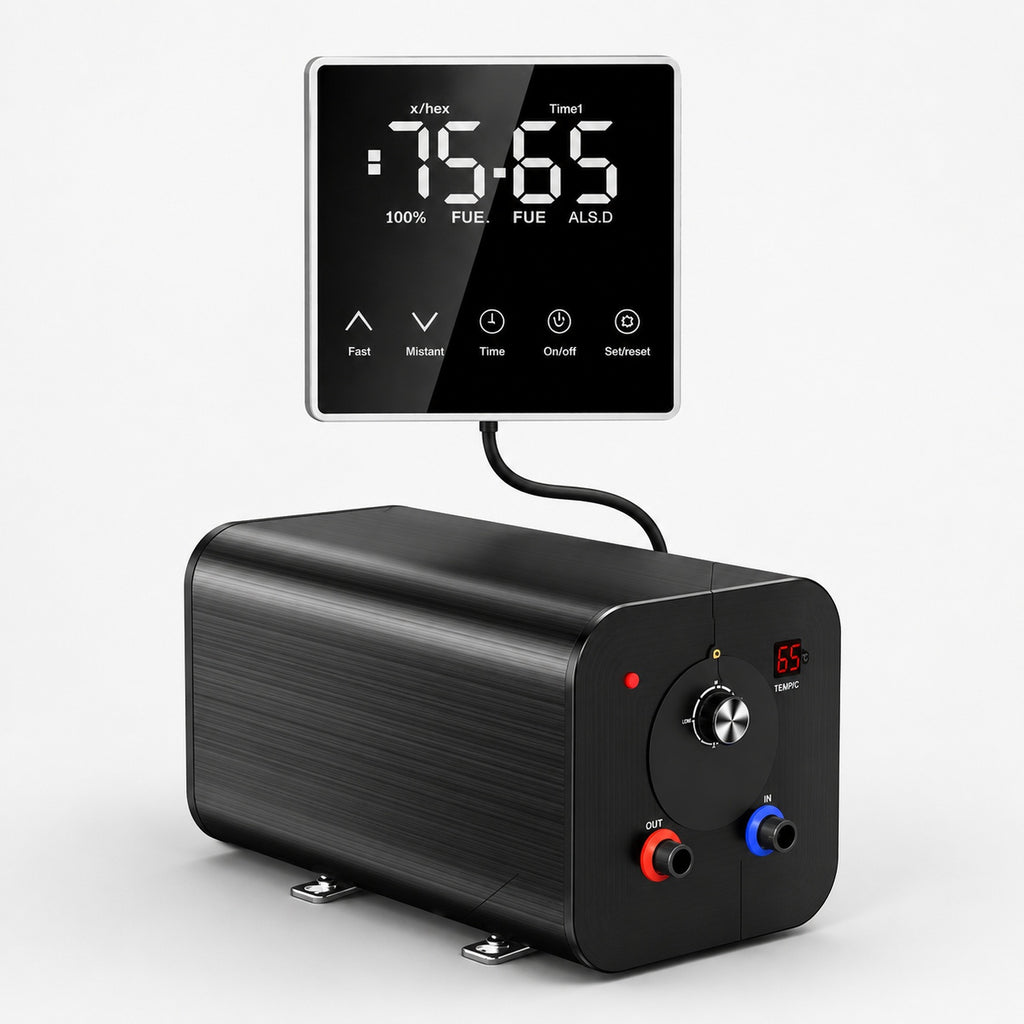 SWISS OUTDOOR S.O. 12V 230V HYBRID Camper Warmwasserboiler 6 Liter 300W / 600W Wohnwagen Boiler mit Bedienelement